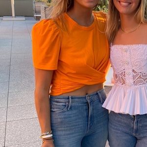 ALC Orange Cropped Tee. Size M. Worn Twice.